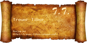 Treuer Tibor névjegykártya
